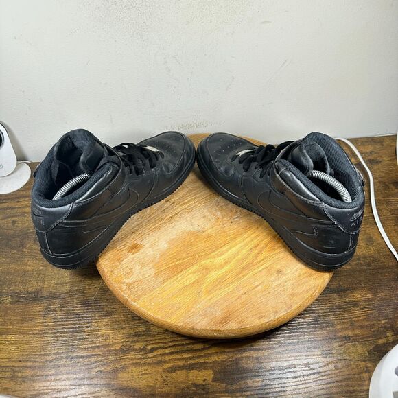 Nike‎ Air Force 1 Mid '07 Black Shoe Men's Size 8.5 315123-001 - Picture 4 of 8